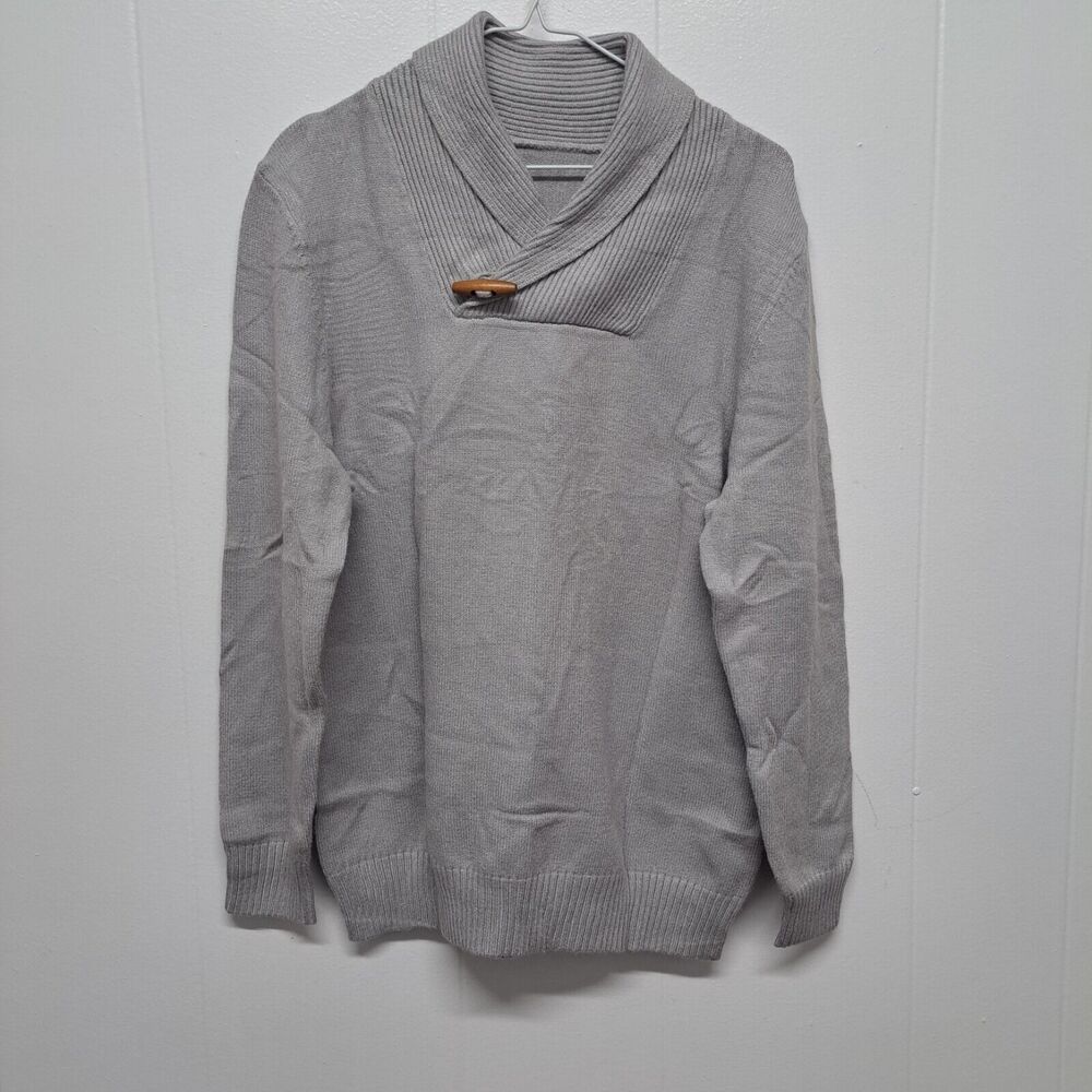 Men's Fashion Slim Fit Basic Sweaters Shawl Collar Pullover Casual Long Sleeve‎